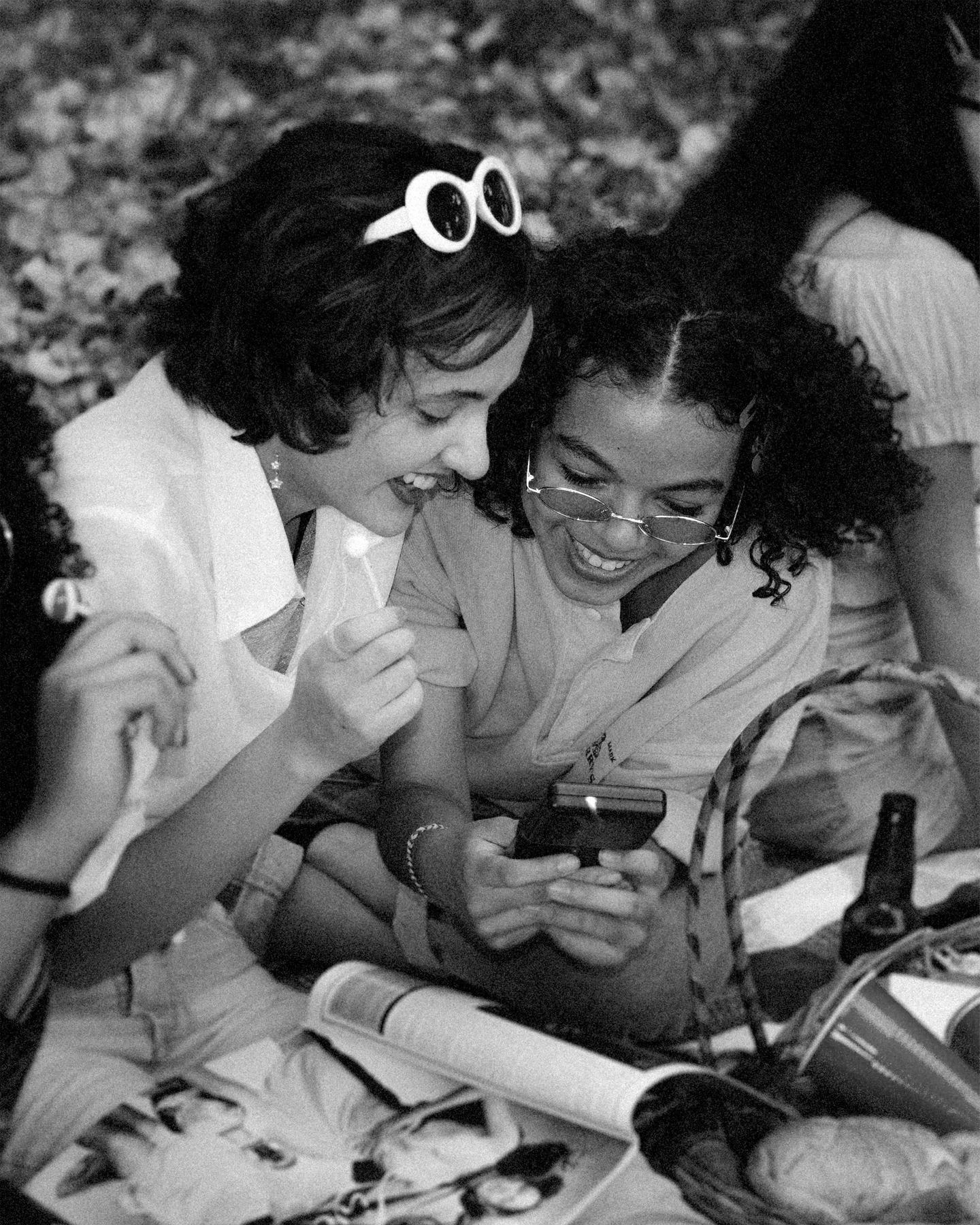 Two people sharing a smile and a conversation